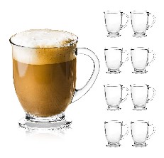 QAPPDA Clear Coffee Mugs