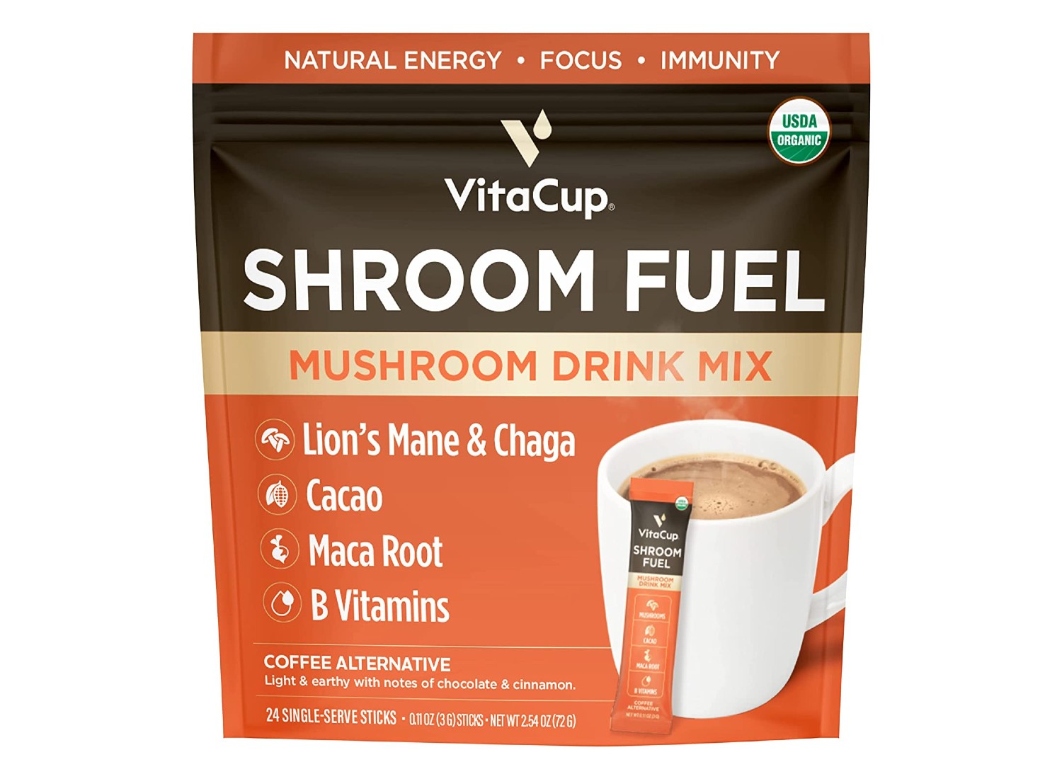 VitaCup Mushroom Coffee sold on Amazon